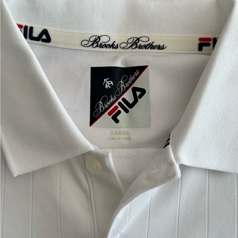 Brooks Brothers x FILA White Polo Shirt
